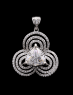 SILVER MOISSANITE CHAIN PENDANT