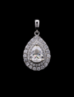 SILVER MOISSANITE CHAIN PENDANT