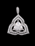 SILVER MOISSANITE CHAIN PENDANT