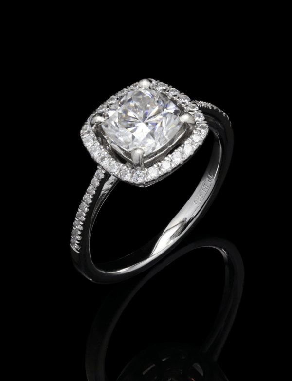 SILVER MOISSANITE RING